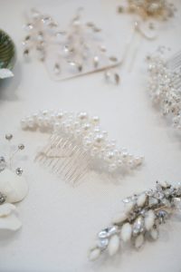 Bridal accessory styling at Ivoryology Bridal in Columbus, Ohio